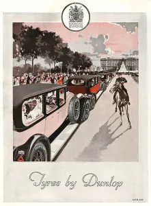 Featuring Prints: Dunlop advert featuring cars queueing up the Mall for the Co