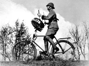 Regiment Prints: Dutch Bicycle-Mounted Bandsman, 1937