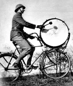 Regiment Prints: Dutch Bicycle-Mounted Bandsman, 1937