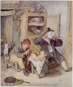 Dutch Prints: DUTCH PEASANTS EATING