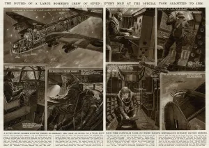 Duties Prints: Duties of a large bombers crew by G. H. Davis