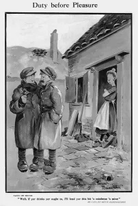 Wine Prints: Duty Before Pleasure, by Bairnsfather