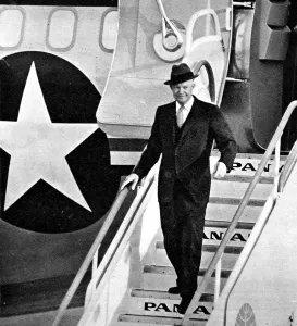 Air Port Prints: Dwight D Eisenhower arriving in London, 1959