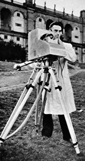 Live Prints: E. M. I camers recording a scene on the lawns of Alexandra Pal
