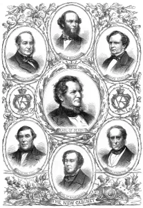 Surrounding Prints: The Earl of Derbys Cabinet, 1867