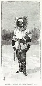 West Prints: The Earl of Lonsdale in his Arctic travelling dress during his expedition in 1889 through North West North America