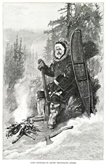 West Prints: The Earl of Lonsdale pictured in his arctic travelling attire during his expedition in 1889 through North West North
