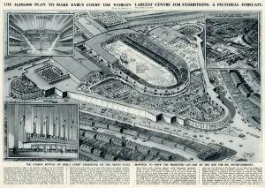 G H Davis Illustrations Prints: Earls Court exhibition centre by G. H. Davis