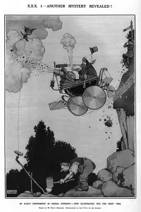 Gunnery Prints: Early experiment in aerial gunnery by Heath Robinson