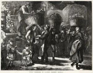 Market Prints: Early Morning in Covent Garden Market, London 1871