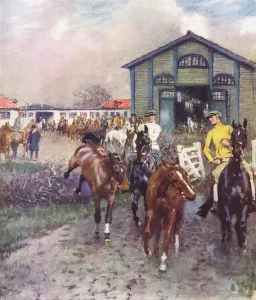 Ponies Prints: Early morning for polo ponies at the National School of Equi