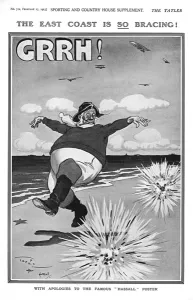Seaside Prints: The East Coast is SO bracing, WW1 cartoon