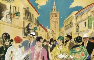 Spain Prints: Easter Morning in Seville in Peter