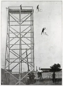 Jump Prints: Eddie Gifford the one-legged cyclist at the London HIppodrom