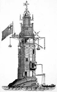 May Prints: The Eddystone Lighthouse of 1698