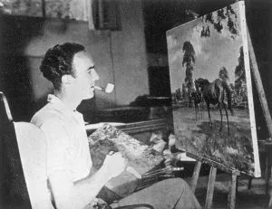 Poet Prints: Edward Seago in his studio