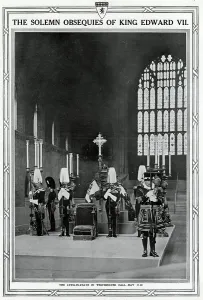 Westminster Prints: Edward VII lying-in-state in Westminster Hall