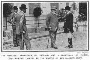 Biarritz Prints: Edward VII with the master of the Biarritz hunt