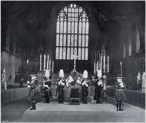 Public Prints: Edward VII's coffin in Westminster Hall london