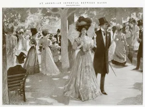 Sport Prints: Edwardian men and women in their fine attire