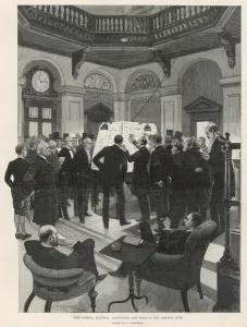 Election Prints: Election Results at the Carlton Club, London, 1892
