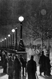 March Prints: The Electric Light on the Thames Embankment