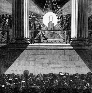 March Prints: Electric light in Trafalgar Square