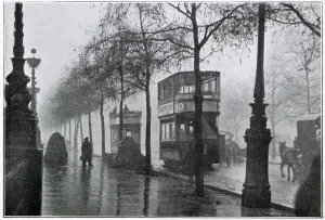 Street Prints: Electric Trams Opened at Embankment, London 1906