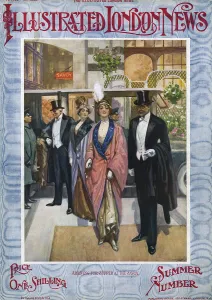 Group Prints: Elegant couple arriving for supper at the Savoy, 1913