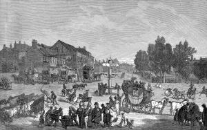 Cattle Prints: Elephant and Castle, London, 18th Century