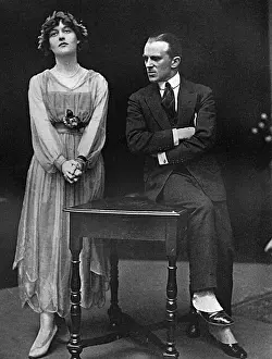 Acting Prints: Elizabeth Asquith & Nelson Keys rehearsing a matinee, WW1