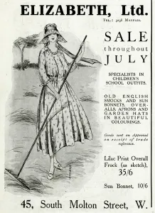 Fields Prints: Elizabeth Ltd Clothing advertisement, 1916