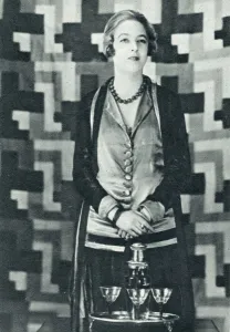 Deco Prints: Elizabeth Ponsonby with cocktail shaker and glasses