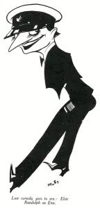 Caricature Prints: Elsie Randolph in Stand Up and Sing by Hynes