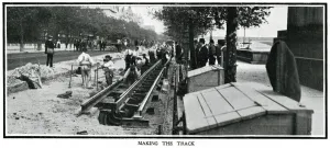 Works Prints: Embankment making the tracks 1906