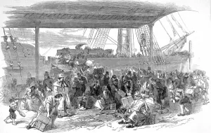 Dock Prints: Embarkation of an Emigrant Ship, Liverpool, 1850