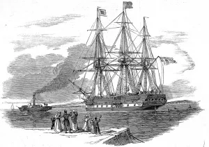 Sailing Prints: An Emigrant Ship leaving Great Britain, 1844
