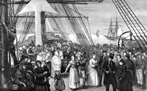 1875 Prints: Emigrant Ship off Gravesend; English Channel, 1875