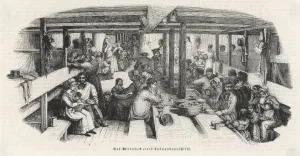 Decks Prints: Emigrants Eat Dinner