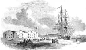 Along Side Prints: Emigration Depot at Birkenhead, Wirral, 1852