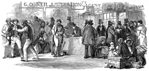 Waiting Prints: Emigration. Irish Emigration. The Emigration Agents Office