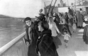 Canadian Prints: Emigration. The land of Promise. Emigrants Catching their Fi