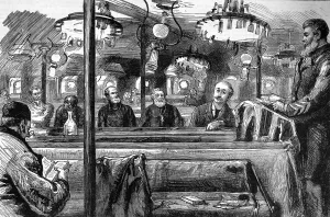 Steamer Prints: Emigration. From New to Old England, in the Inman Steamer C