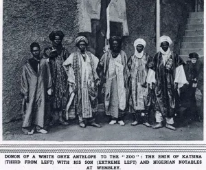 Visiting Prints: The Emir of Katsina (seen third from left), his son (far left