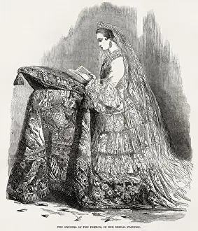 Marriage Prints: Empress Eugenie in her wedding dress