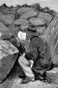 July Prints: The end of the Zulu war. A colonial soldier in one of the sc