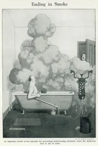 Washin G Prints: Ending in Smoke by Heath Robinson