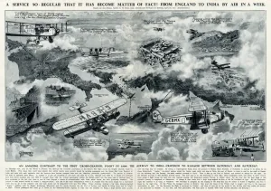 Biplane Prints: From England to India by air in a week by G. H. Davis