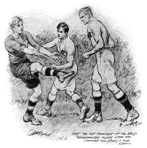Welsh Prints: England v Wales rugby match 1914