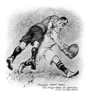 Rugby Prints: England v Wales rugby match 1914